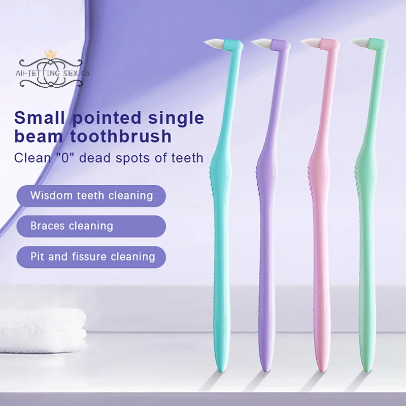 

Small Pointed Tip Orthodontic Toothbrush Soft Teeth Cleaning Toothbrush Oral Care Tool Small Head Cleaning Between Teeth