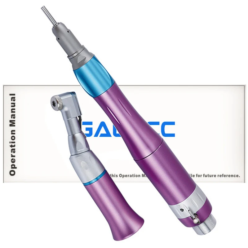 

China Stainless steel colorful Contra Angle Straight Micro Motor Dent al Low Speed Handpiece Kit