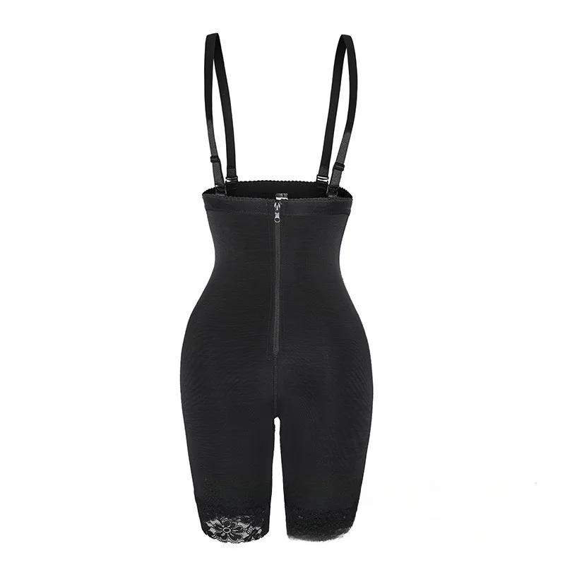 European And American High Waist Shaping Panties Tummy Control Butt Lifting Underwear Lace Open Crotch Bodysuit Seamless