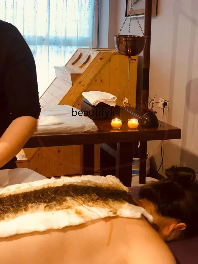 smt03 ss نمط جديد العلاج بالزيت الهندي السرير النفط إسقاط الرف قمع التأمل النفط العلاج الشامبو تدليك تدليك الأريكة