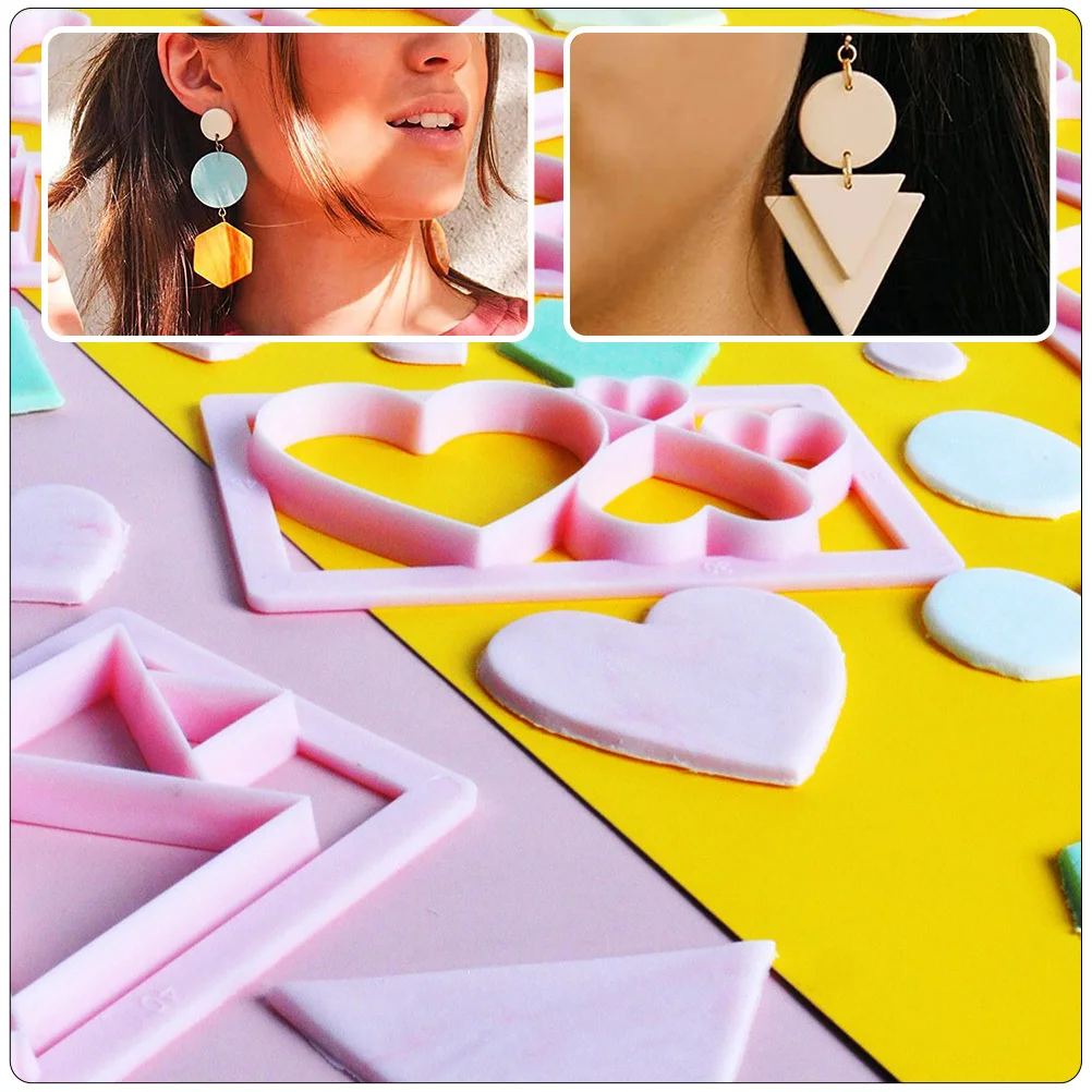 1 مجموعة معدنية بوليمر كلاي القواطع القرط صنع عدة DIY أداة للحرف اليدوية خلق المجوهرات الفريدة هدية للأصدقاء الأسرة عيد الميلاد