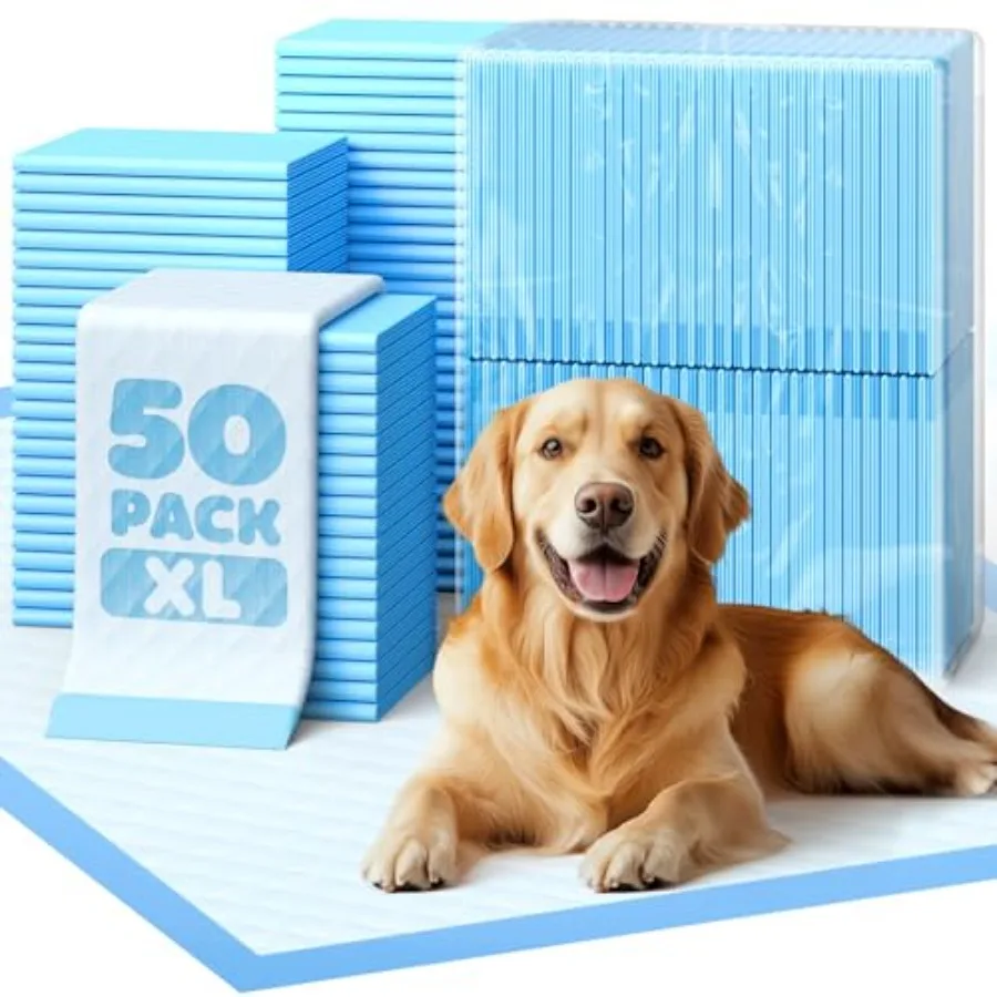 

Pack Etra Large Pee Pads Puppy Pads for Dogs with 6Layer Leakproof Protection Disposable and QuickDry Dog Pads with High Absorb
