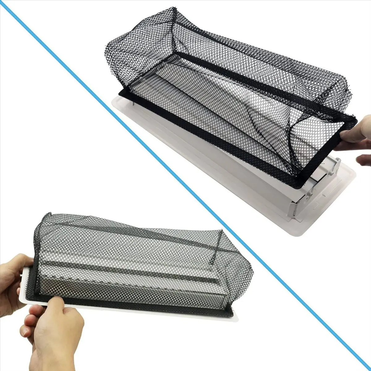 Floor Register Cover Trap, Floor Air Vent Mesh Cover Screen for Home Air Vent Filters 6-Packs(4X10 Inch 6-Pieces) &LICG