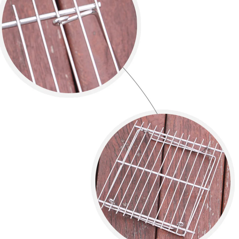 

Folding Grill Stainless Steel Portable BBQ Accessories Mini Tools Rack Outdoor Camping Patio Foldable Barbecue Large Capacity