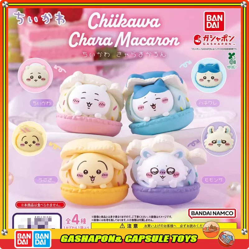 

Bandai CHIIKAWA Action Figure Model Macaron Shaped Ornament Hachiware Usagi Gashapon Ball Cute Collectibles in Stock Genuine