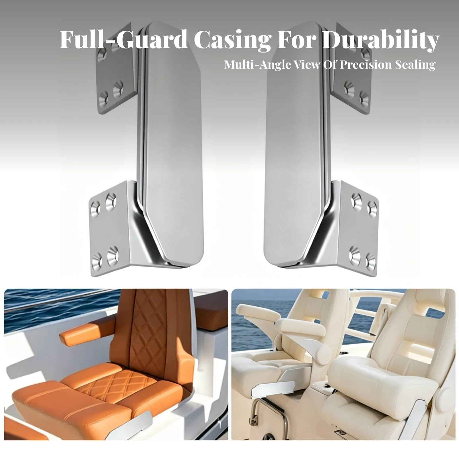 Yacht Seat Hinge Corrosion Resistant Boat Seat Hinge Hardware Space-Saving Fold up for Yachts, Boats