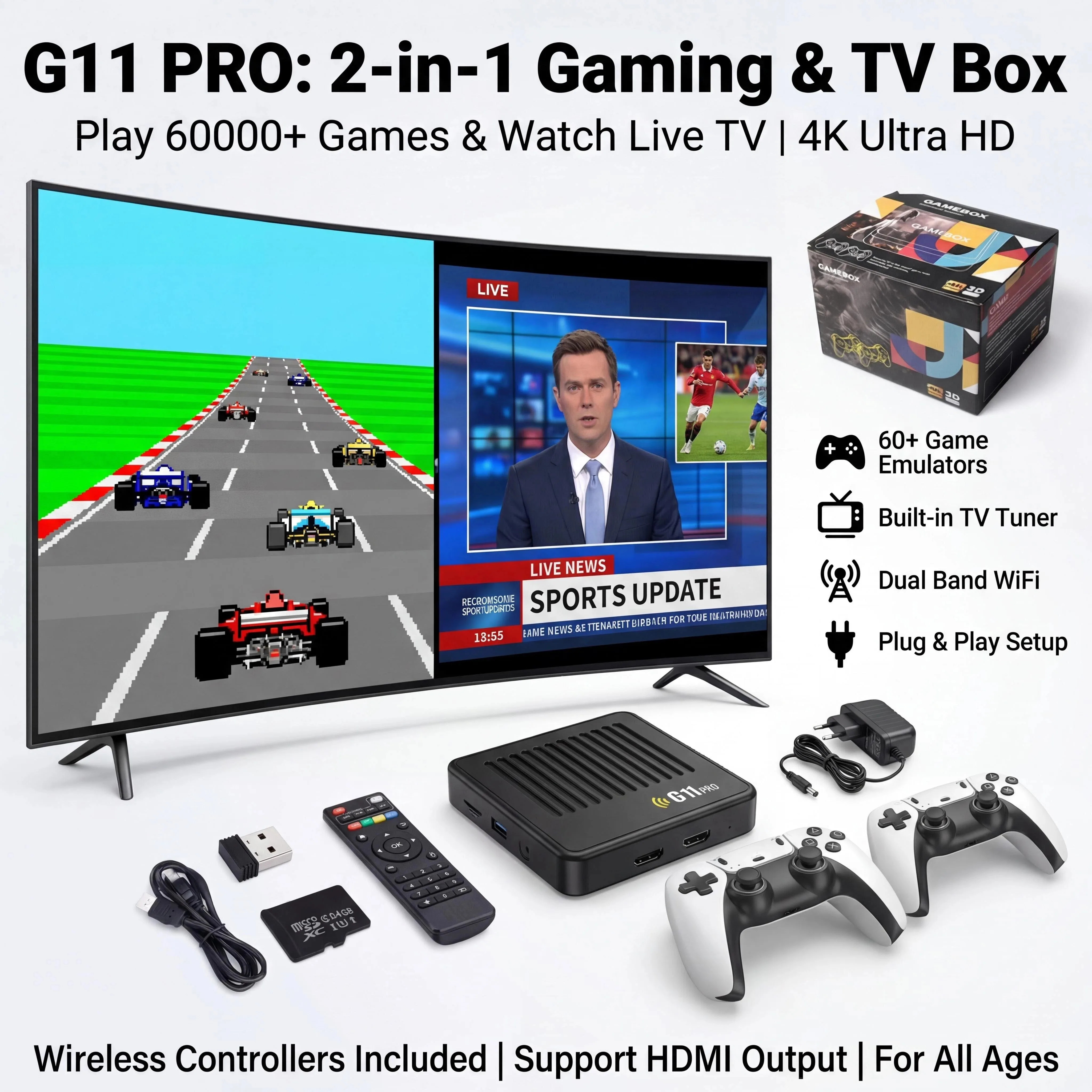 G11 Pro Game Box Dual System 4 - đánh giá và giá Retro Gaming Pro