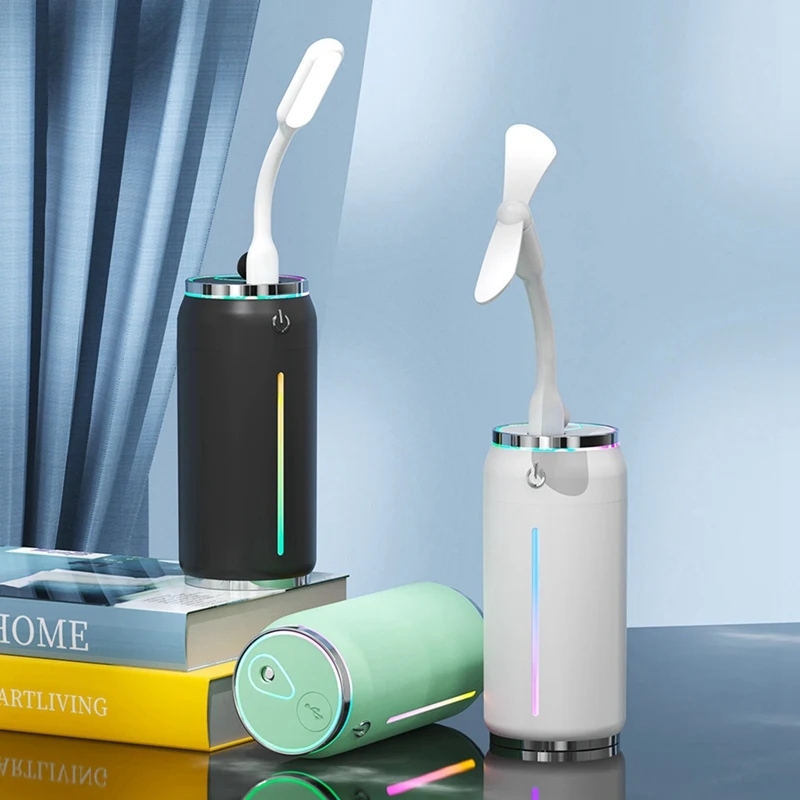 크리에이티브 가습기 소형 선풍기 보습 기기, 데스크탑 에센셜 오일, 아로마 테라피 기계, 220ML