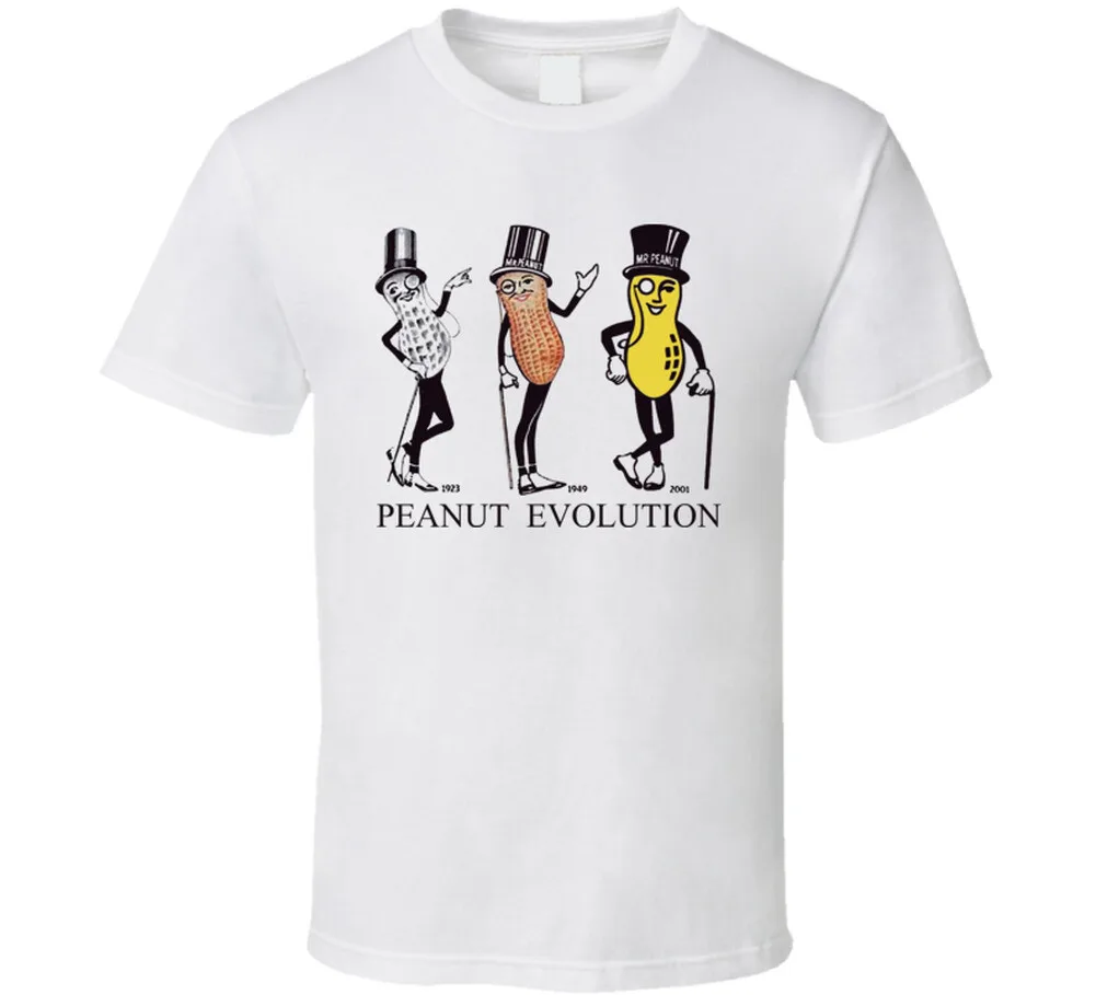 Camiseta de mascota de merienda de la evolución del señor Peanut