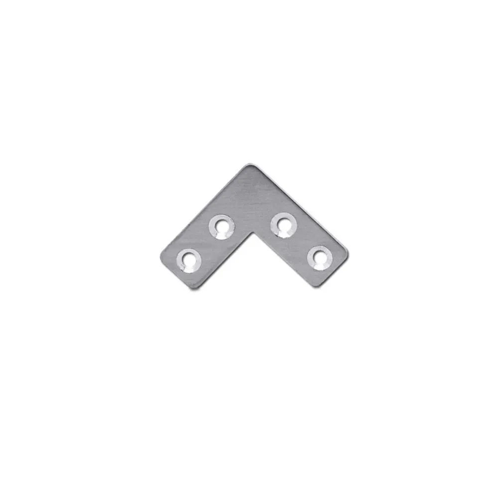 10Pcs Steel Corner Fixed Plate Sturdy L-Shape 40x40mm Stainless Steel Angle Bracket Corner Brace Connector Repair Sheet