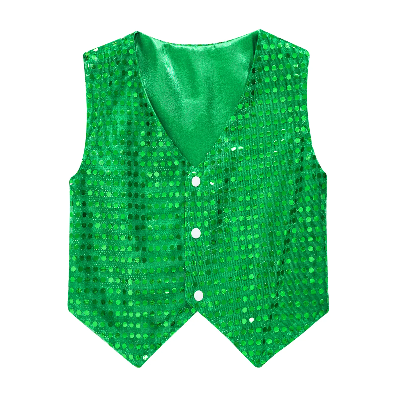 Kids Boys Shiny Sequins Modern Jazz Choir Street Dance Costume Gymnastics Leotard Vest Waistcoat Child Ballet Hiphop Dancing Top