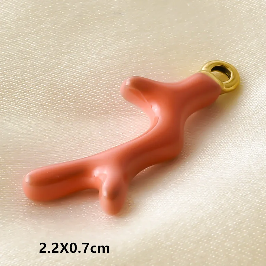 3/5 Stück/Set Meerestier-Anhänger in Goldfarbe mit Öltropfen-Effekt, Seestern, Muschel, Fisch, Edelstahl-Anhänger für Schmuckherstellung, DIY-Armbänder – Detail 5