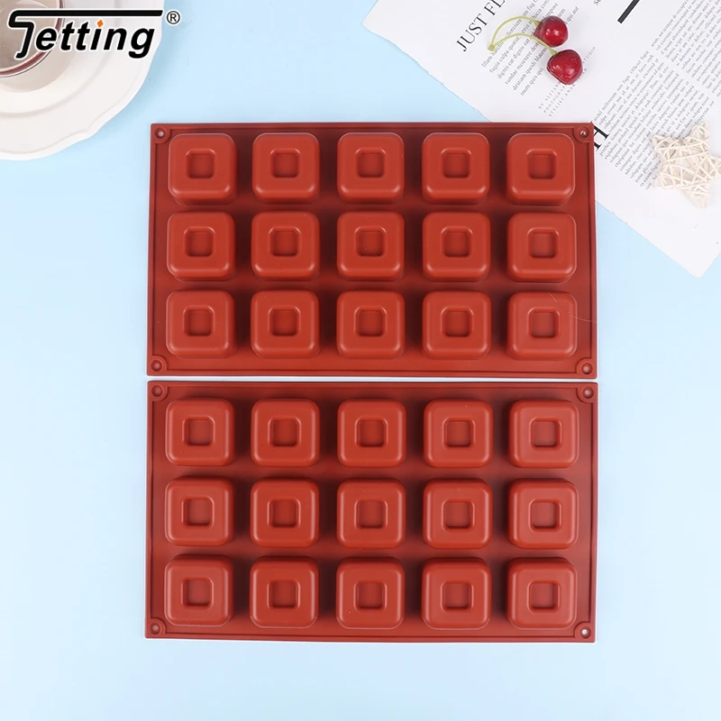 1Pcs 15 Cavity Square Silicone Mold DIY Cake Baking Jelly Pudding Chocolate Mould Ice Cube Muffin Cupcake Biscuit Bake Tray