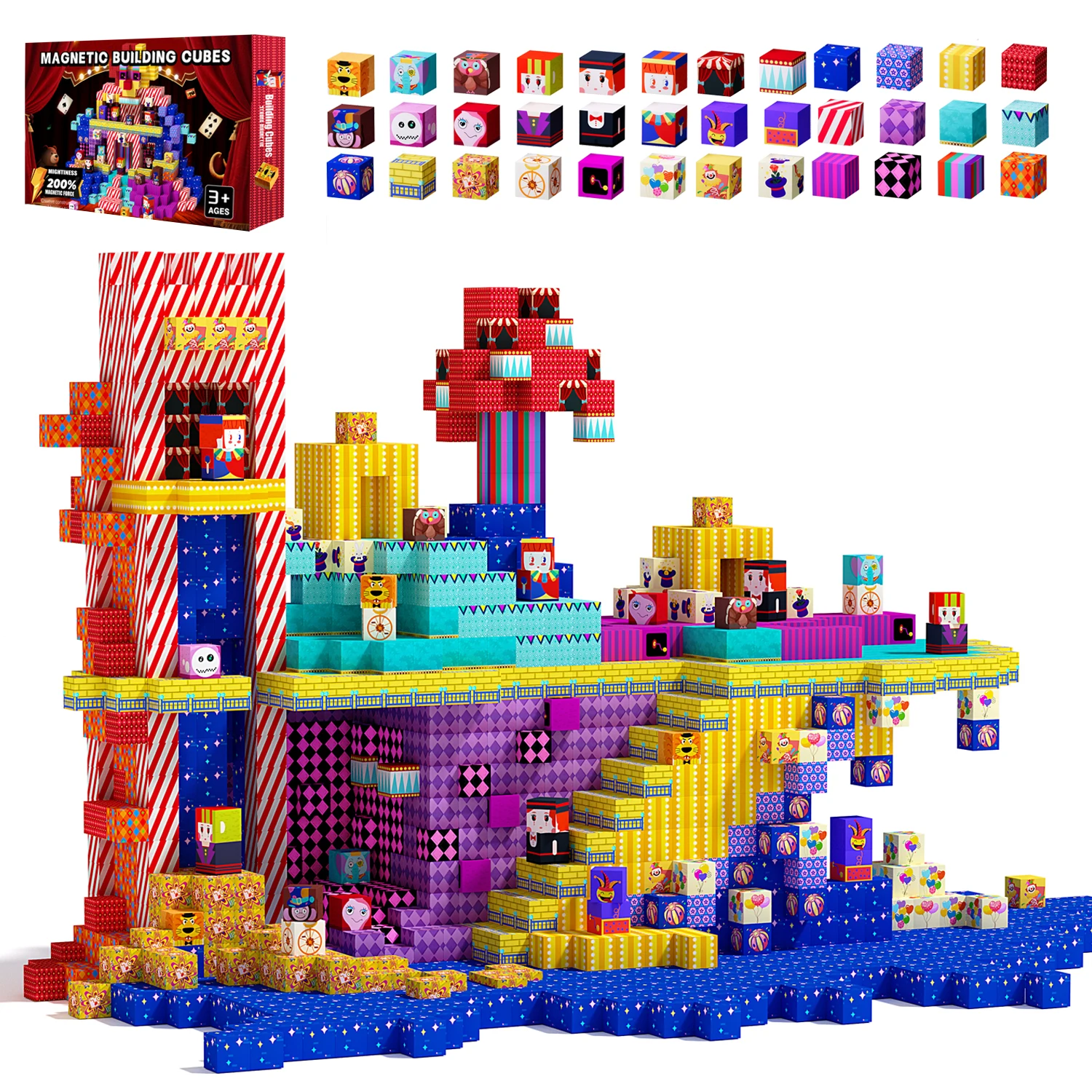 

100/150PCS Creative Cube Montessori STEM Educational Sensory Toys Magnetic Building Blocks for Kids 3-8 Birthday Holiday Gift