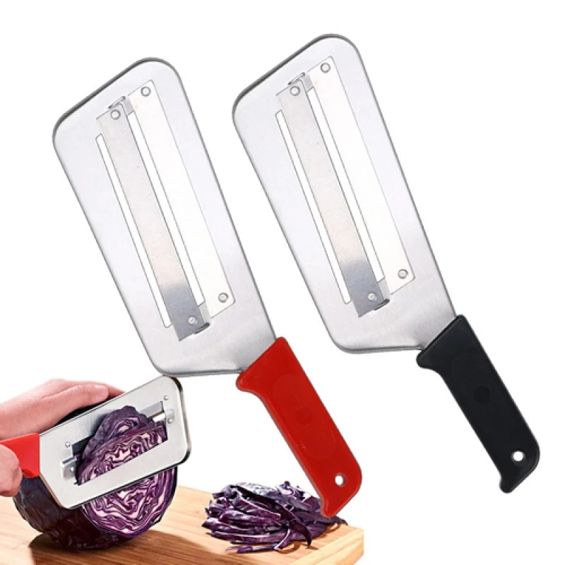 Cabbage Slicer Knife Stainless Steel Double 2 Slice Blade Slicing Kitchen Knife Fish Scale Cleaner Knive Cabbage Slicer