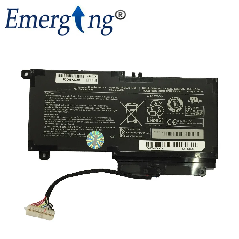 New Laptop Battery for Toshiba Satellite L55-A5234 A5278 P50 S40D L55T PA5107U PA5107U-1BRS