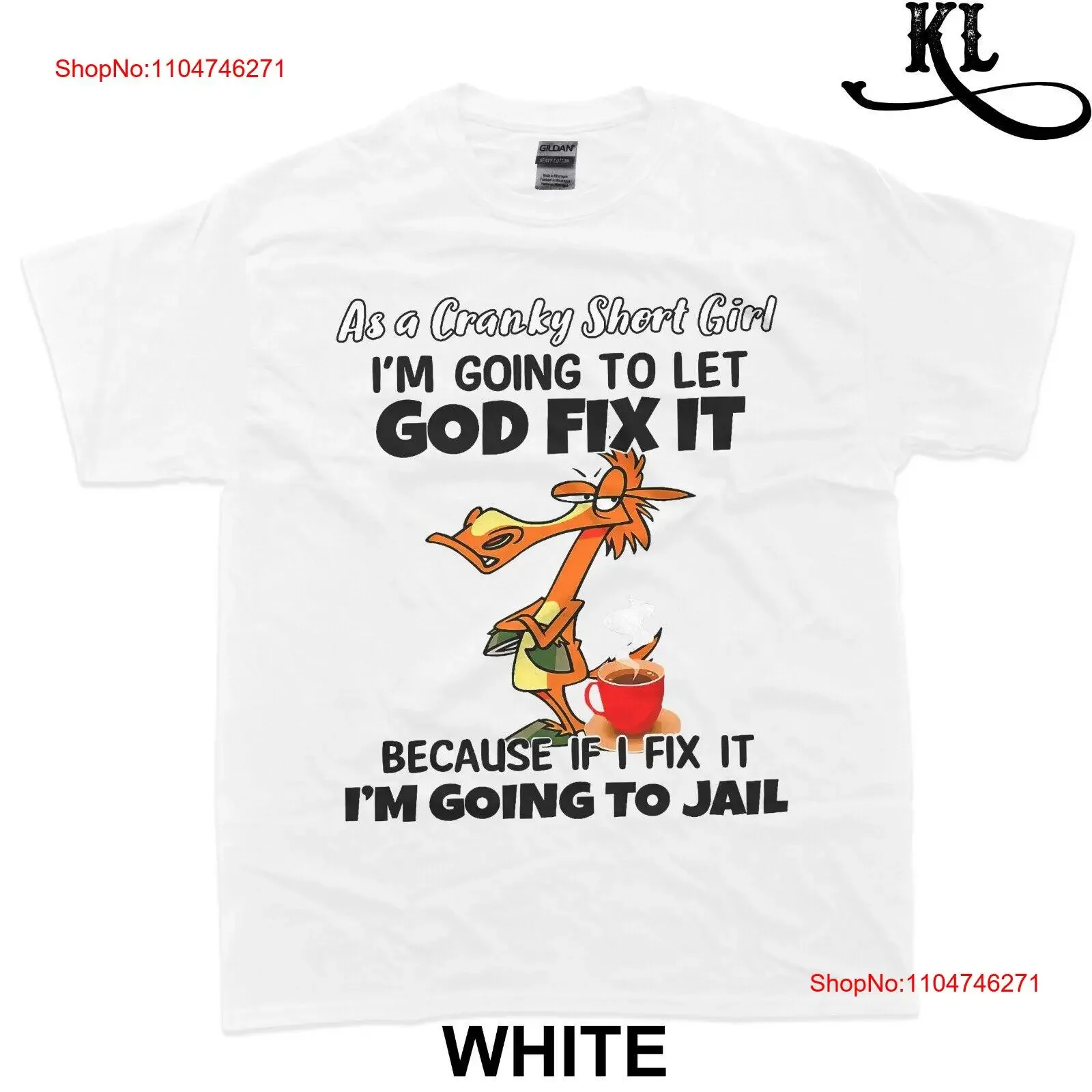 Camiseta de caballo como una chica corta Cranky, ir a deja que Dios arreglo, vintage, lavada, cómoda, gráfica, versátil, estirada