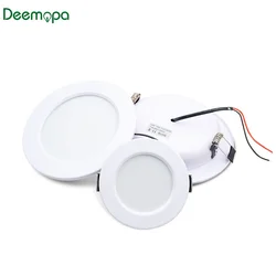 Redonda Recesso Lâmpada do Teto, LED Downlight, 110V, 220V, DC12V, 24V, 5W, 9W, 12W, 15W, 18W, Painel de Down Lights, Frio, quente, Branco, Holofote