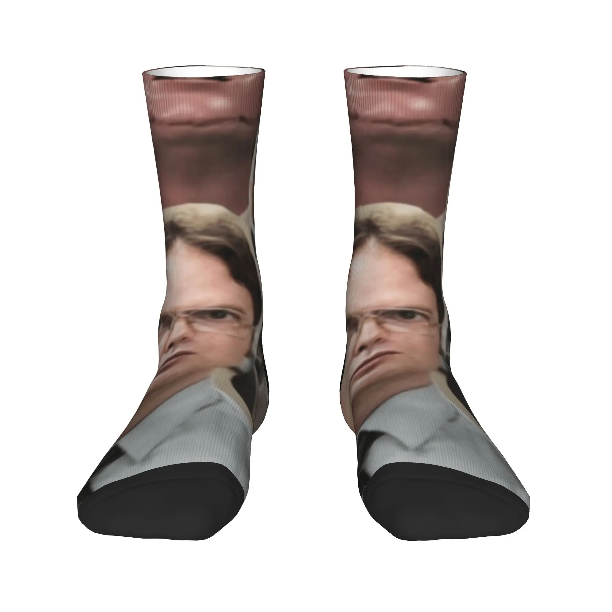 Best Topics Dwight Schrute Socks Spring  Stockings Leisure Women Men Quality Socks Graphic Running Non Skid Socks