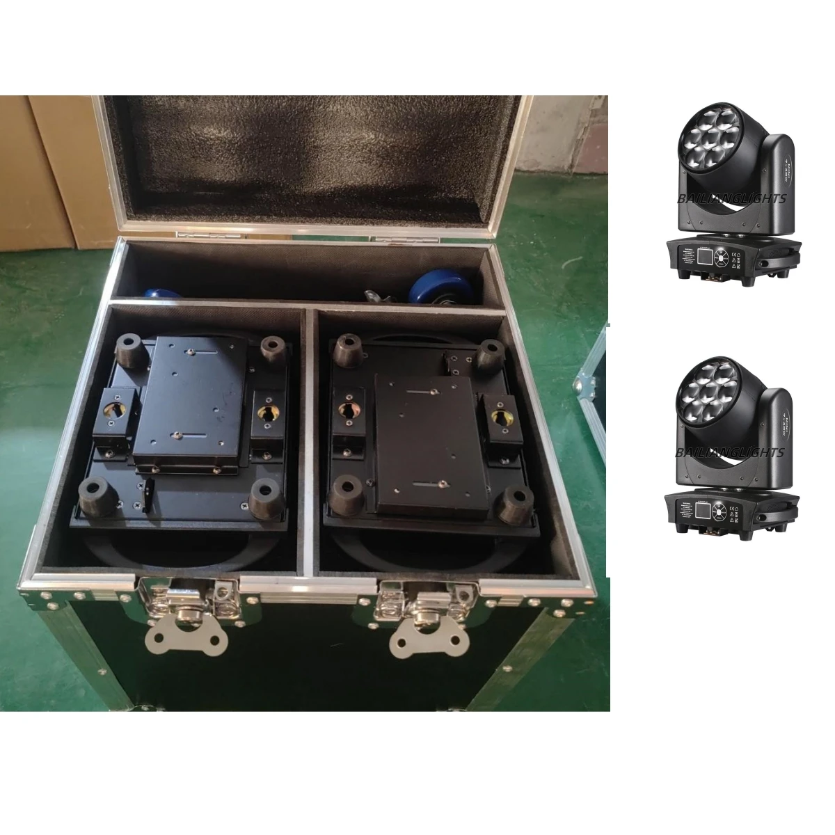 DJ Flight Case Gator Cases für (2) 7x40W LED Strahl + Wash Moving Head Licht 54x43x47x36cm DMX Fall Bühnenlicht – Detail 3