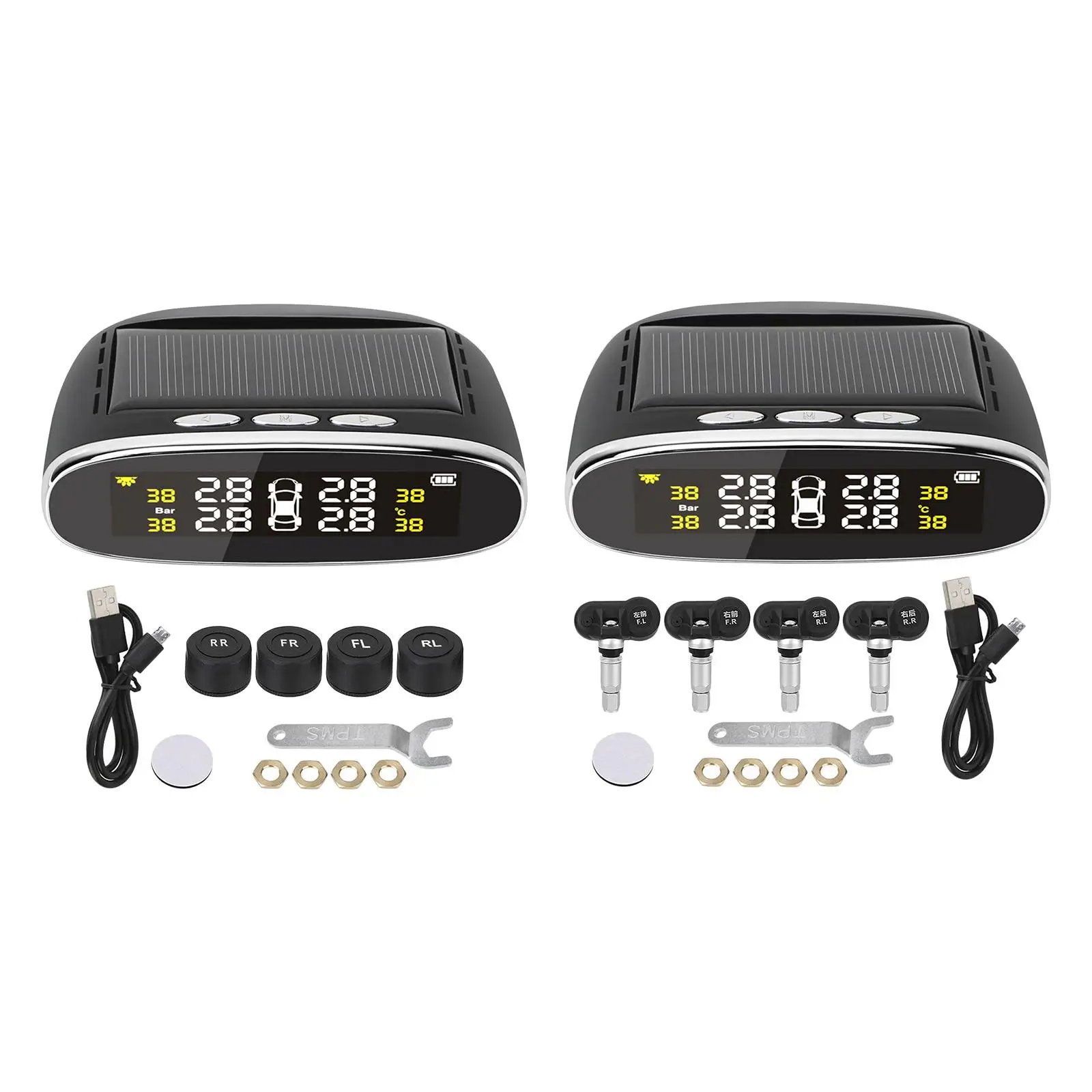 

Tyre Pressure System Solar ,Safety Monitor with 4pcs LCD Display