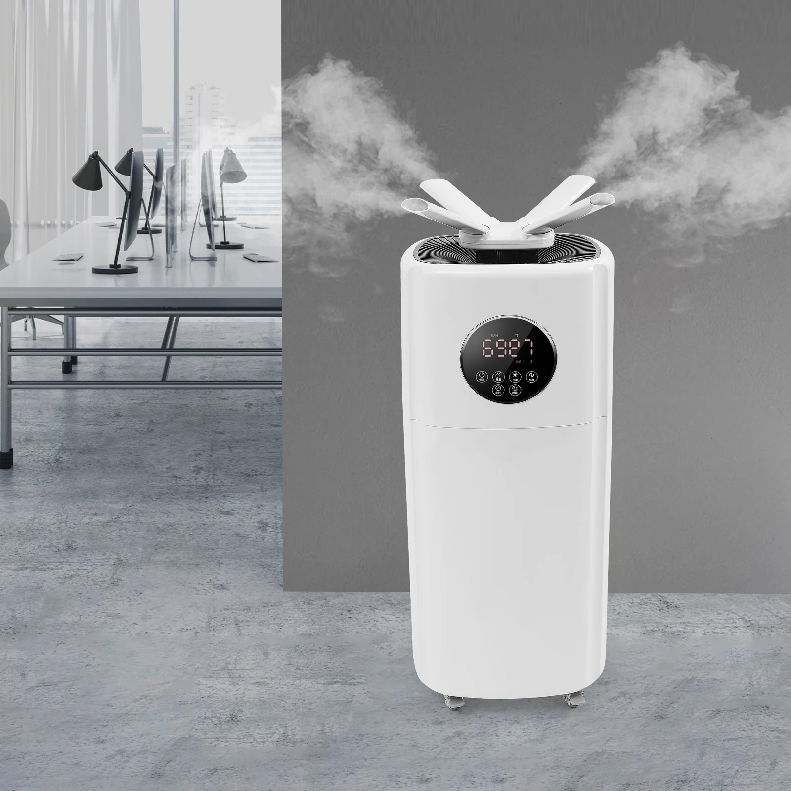 21L Large Capacity Air Humidifier Diffuser Commercial Smart Humidity Control Timing Remote Control Mist Maker Sprayer 110V-220V