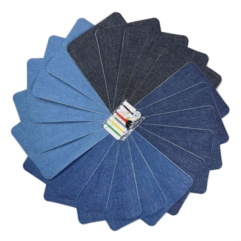 

20/24 Pcs/Set Jeans Patches Iron-On Patches Self-Adhesive Patches for Clothing Dropship