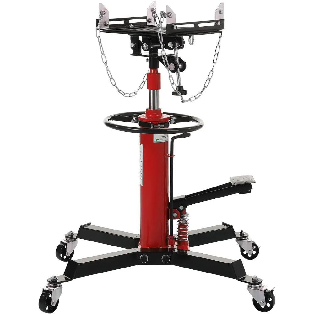 

Half-Ton Capacity Hydraulic Transmission Jack: 33.8-72.8 Lifting Range, 2-Stage Telescoping, Heavy-Duty Floor Jack