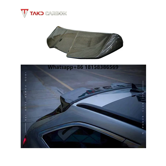 

TAKD Real Dry Carbon Fiber Electric Rear Spoiler Wing Universal Trunk Spoiler for Cars for A6 Allroad 2020-UP