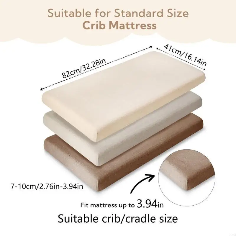Набор CORB из 2/3 шт. эластичной простыни для новорожденных, защитной простыни для новорожденных