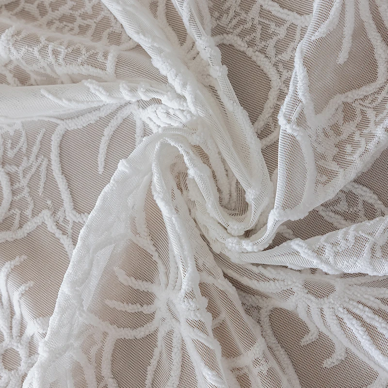 White Round Tablecloth for Wedding Decor Embroidered Lace Table Cloth Rectangle Tablecloth Banquet Coffee Table Cover Kitchen