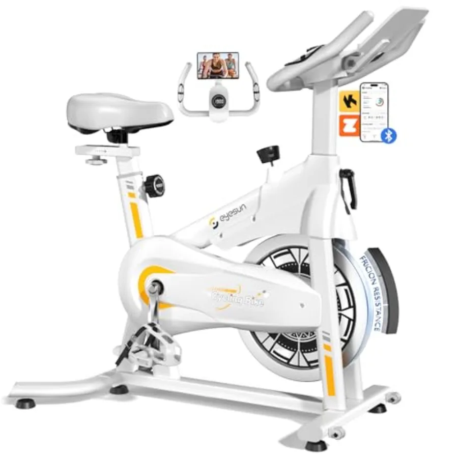 

Магнитный велотренажер для дома с регулируемым сопротивлением, бесшумным ременным приводом, нагрузкой до 160 кг, улучшенный комфорт