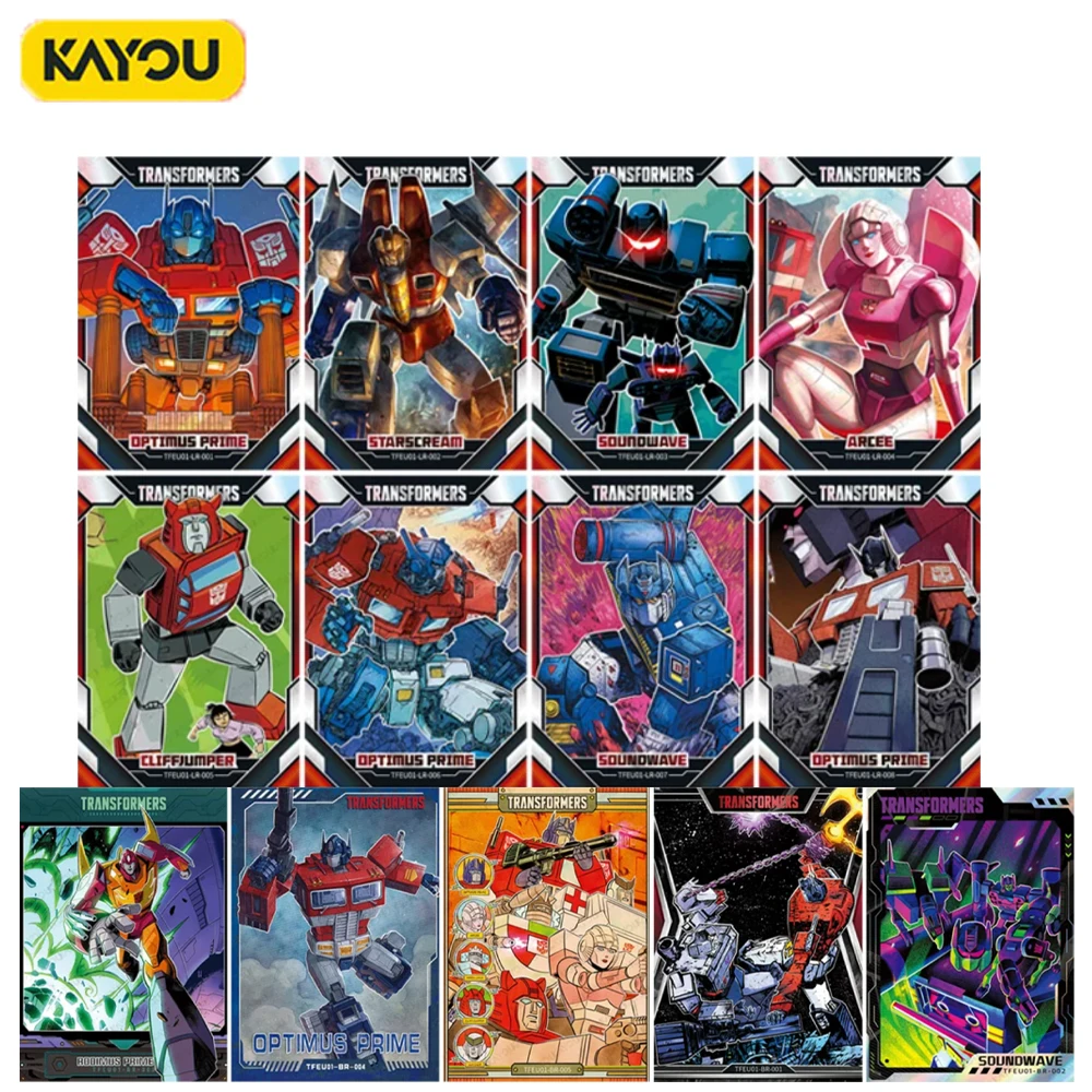 Cartes à collectionner KAYOU Transformers Super Elite Pack Vol.1, Optimus Prime UR AR HR SSR, cartes de personnages méca brillantes rares