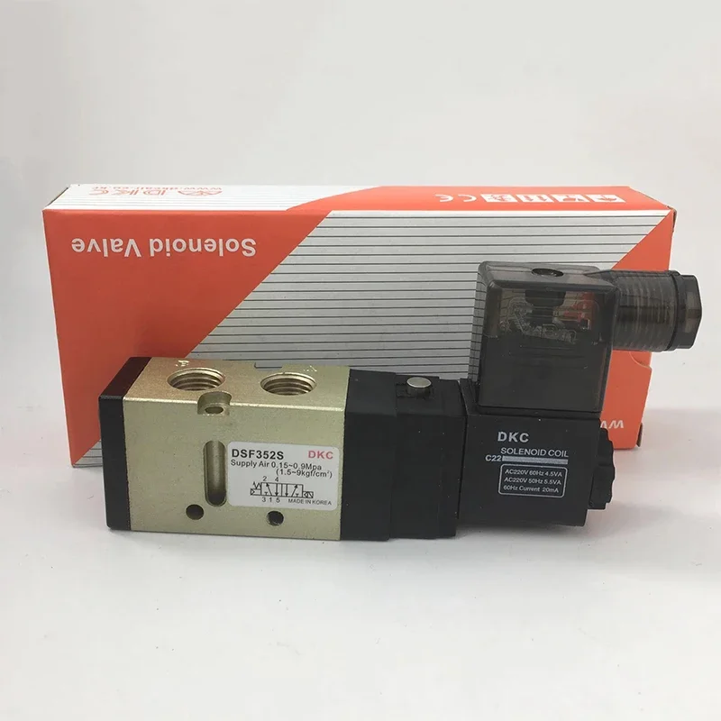DKC Pneumatic Solenoid Operated Directional Valve DSF352S DSF352D AC220V DC24V