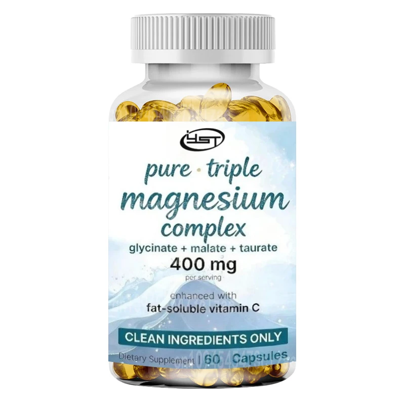 Micro Element Magnesium Complex Capsule - Triple Glycine, Malic Acid, Taurine Containing Vitamin C  Support Muscle Energy Health