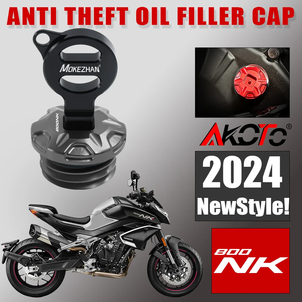 NEW Motorcycles Anti theft Oil Filler Cap Engine Oil Plug Cover For CFMOTO 800NK NK800 2023 2024 NK 800 NK Parts