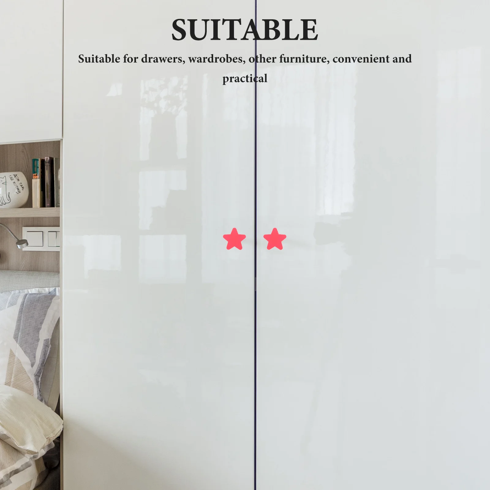 

6Pcs Star Dresser Drawer Handles Soft Cute Cabinet Knobs for Wardrobe Nursery Furniture Decor Hardware Closet Door Knobs