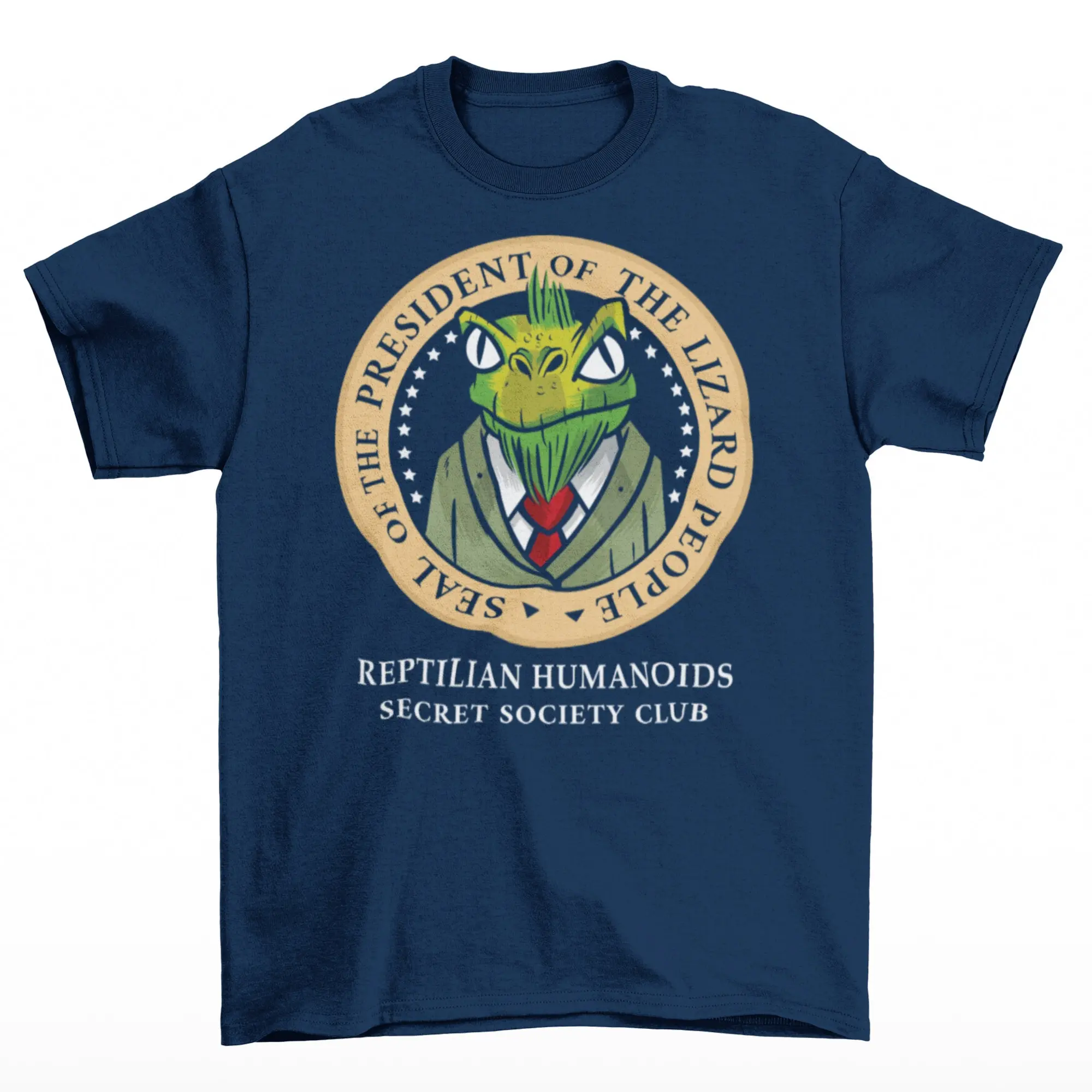 President Of The Lizard People T Shirt Reptilian Humanoid Secret Society Club Illuminati