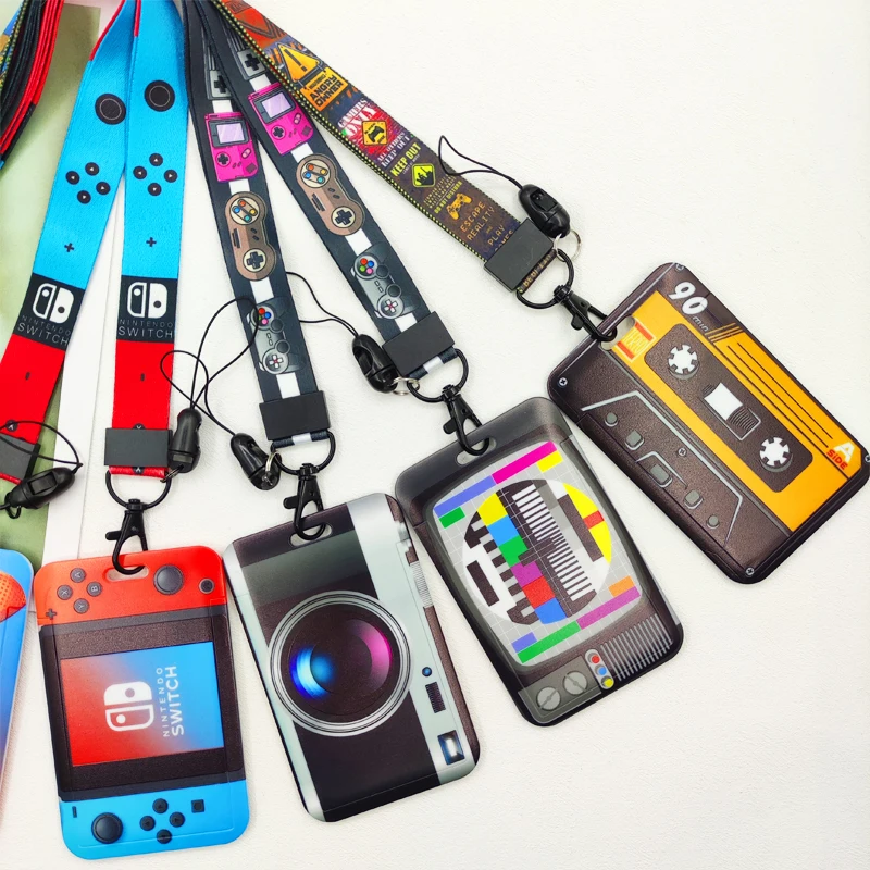 Leuke TV Camara Patroon Lanyard Kaarthouder Nekkoord Sleutel ID-kaartriemen Badgehouder DIY Hangende touwaccessoires Klein cadeau