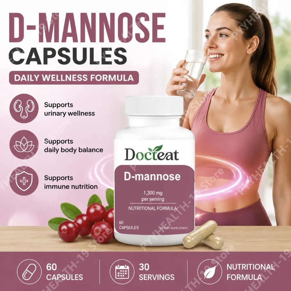 Docteat Docteat D-Mannose Capsules with Cranberry Extract & Probiotics for Urinary Wellness & Digestive Support, Adults, 60 Capsules - Aliexpress Deal