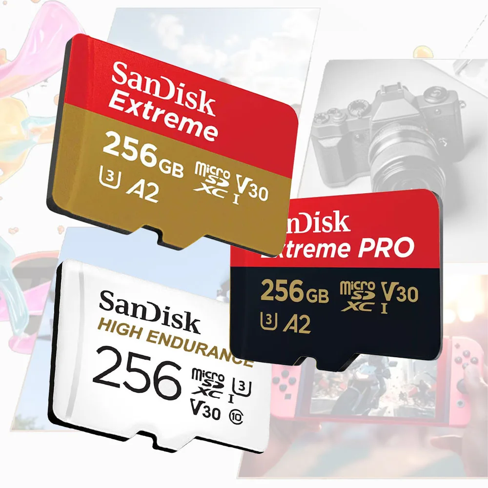 

Карта памяти SanDisk High ENDURANCE Micro SD 32 ГБ 64 ГБ 128 ГБ 256 ГБ, высокоскоростная, для чтения и записи, для видеонаблюдения, U3 V30 4K, для дронов