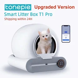 Tonepie Automatic Smart Cat Litter Box Self Cleaning 65L App Control Pet Cat Toilet Litter Tray Ionic Deodorizer English Version