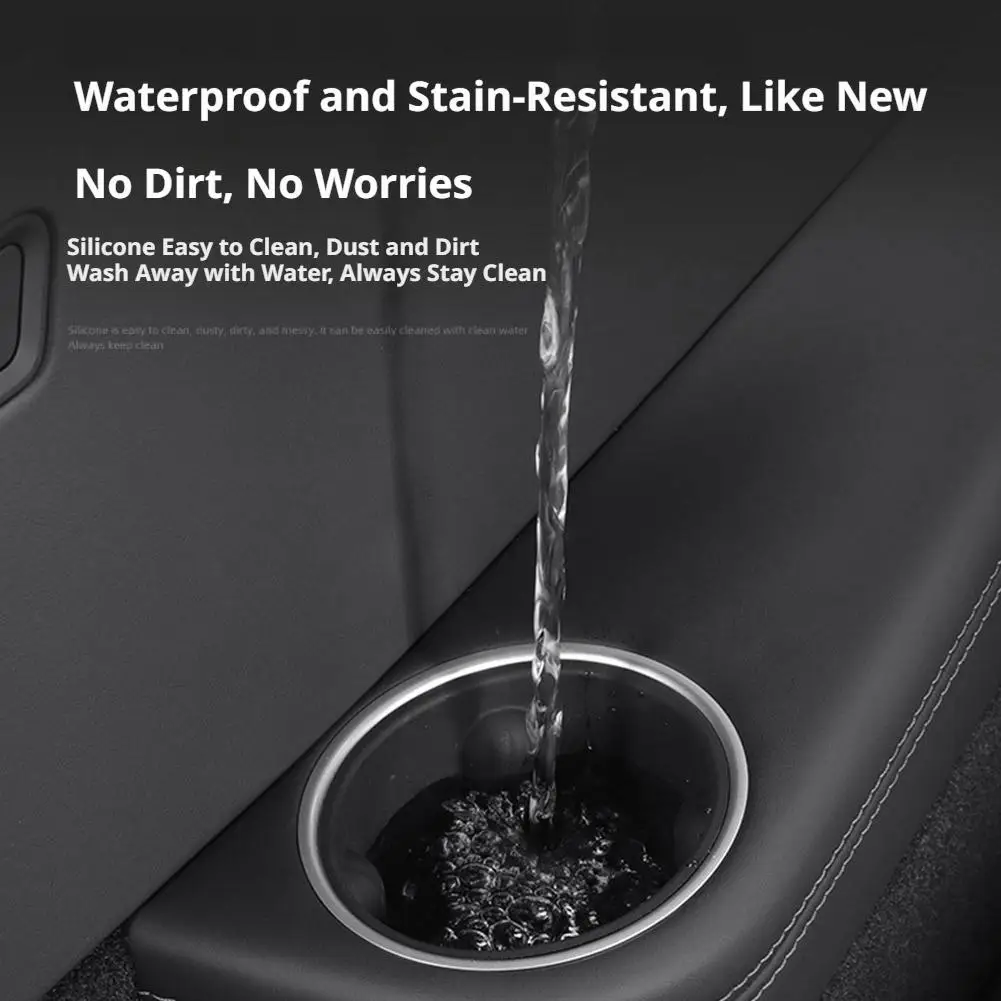 For Tesla Model Y Juniper YL 2026 Water Cup Holder Silicone Cup Holder Central Control Water Cup Holder Interior Accessorie view 4