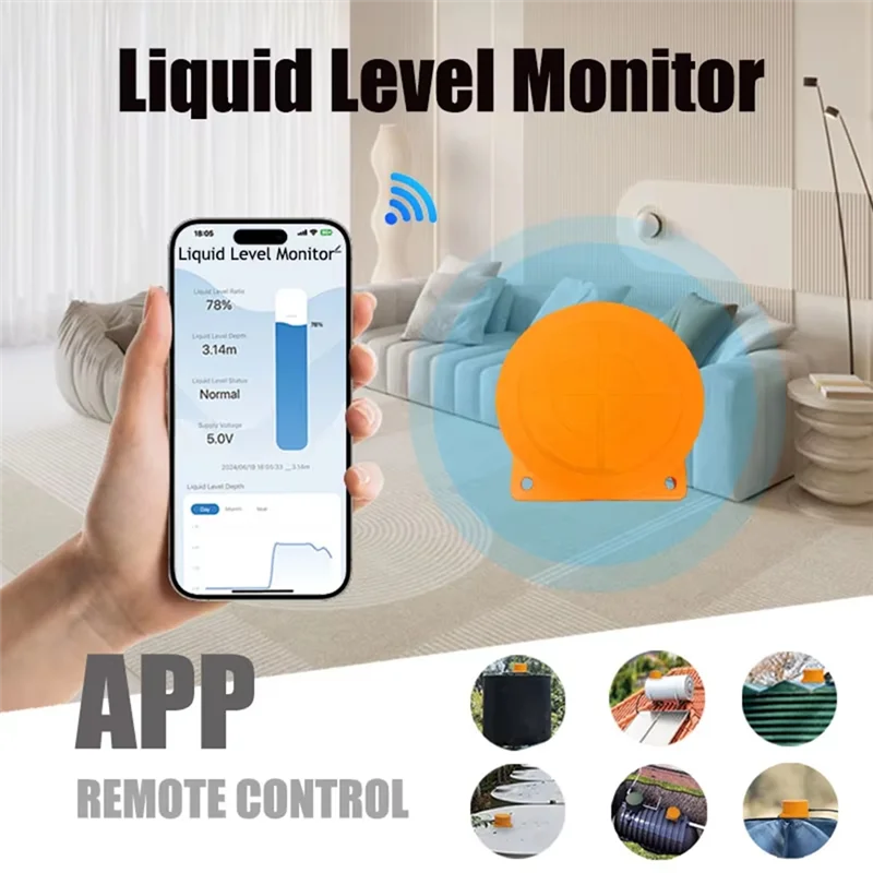 

Ultra ME201W Remote Tank Level Detection Smartphone Full Water Alarm System Controller For Water Level Sensor EU Plug