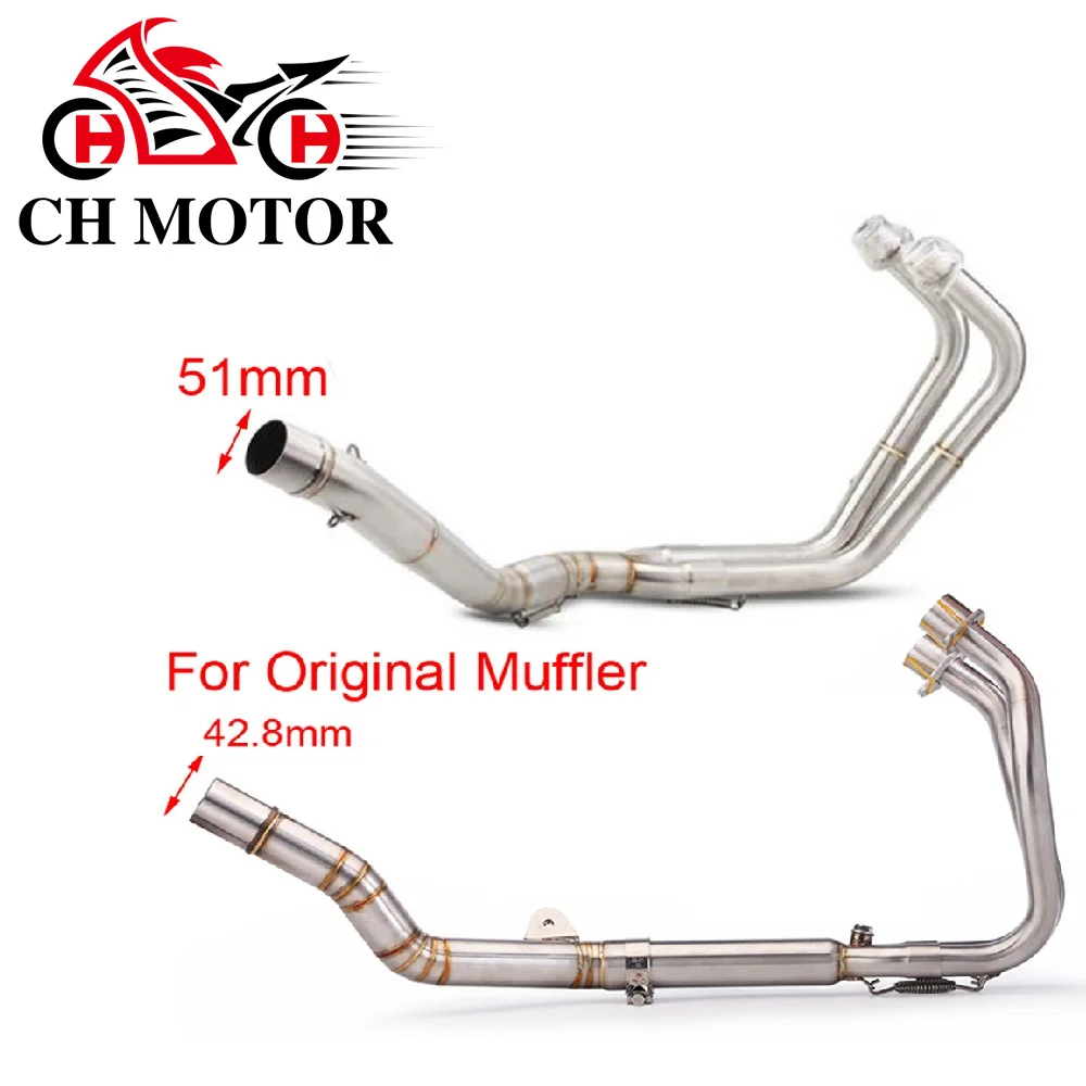 Slip-On High - Efficiency Exhaust For Honda CBR250RR 2017-2024 Years Motorcycle Full Systems Exhaust Without Muffler Front Pipe