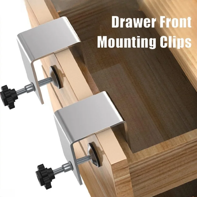 Woodworking Jig Home Furniture Cabinet Tool Steel Drawer Front Installation Clamps Drawer Panel Clips Building Carpentry Tools
