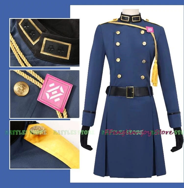 Aohitsugi Nemu Cosplay Costume DRB Division Rap Battle Hypnosis Mic Suit With Cape Halloween Costumes dress suit full set