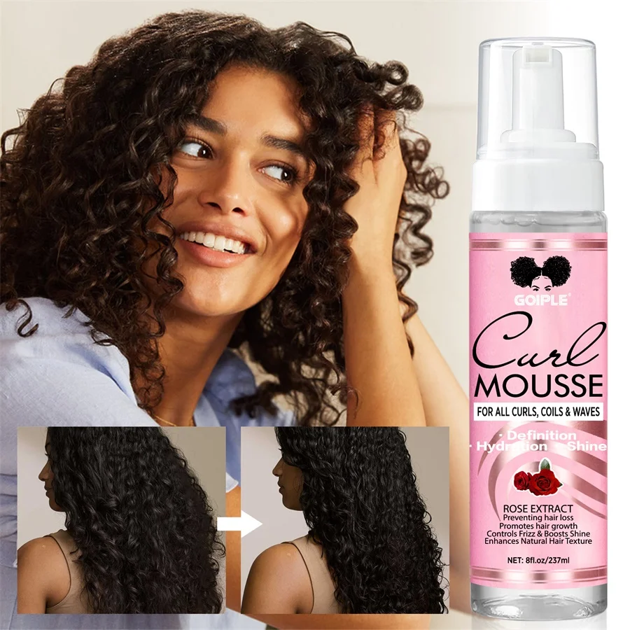 Curl Defining Mousse Long Last Smooth and Shine Curly Conditioner for Control Frizz Women Curls Moisturize Foam Styling Products