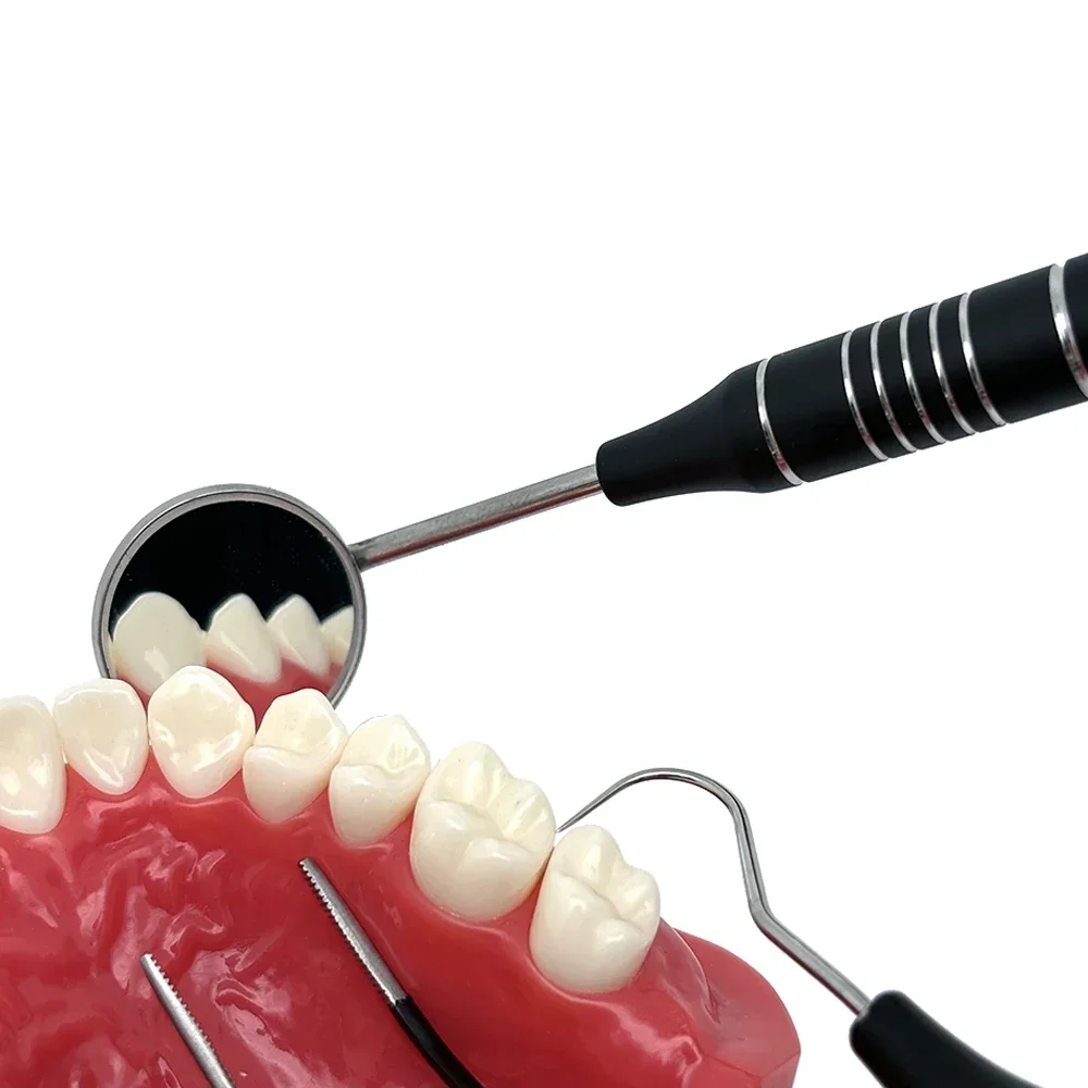 

3Pcs Dentistry Instrument Dental Mouth Mirror Tweezers Curve Probe Dentist Instrument Teeth Care Cleaning