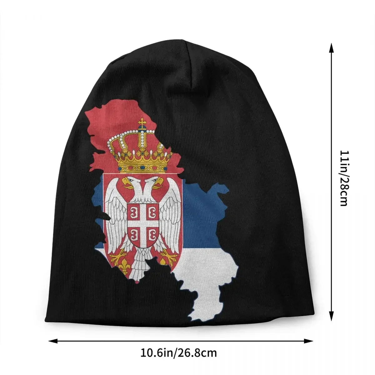 Serbia Flag Map Skullies Beanies Caps Men Women Unisex Streetwear Winter Warm Knitting Hat Adult Serbian Proud Bonnet Hats